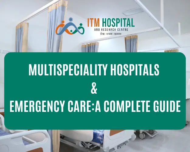 Modern multispeciality hospital building with emergency care services
