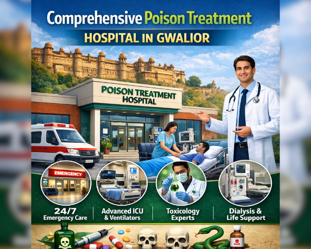 Comprehensive poison treatment hospital in Gwalior with emergency care, ICU, toxicology and life support services at ITM Hospital & Research Centre