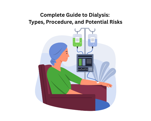 Illustration of a patient undergoing dialysis treatment — Complete Guide to Dialysis