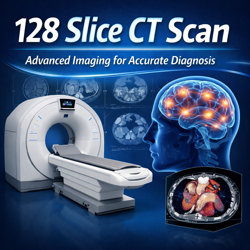 128 Slice CT Scan machine at ITM Hospital Gwalior for advanced diagnostic imaging